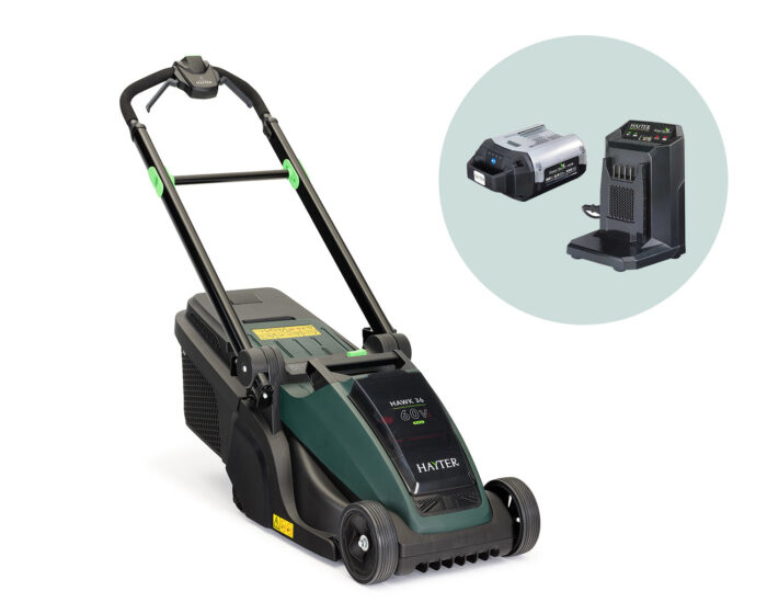 Hayter Hawk 36 Push Cordless Lawnmower Set